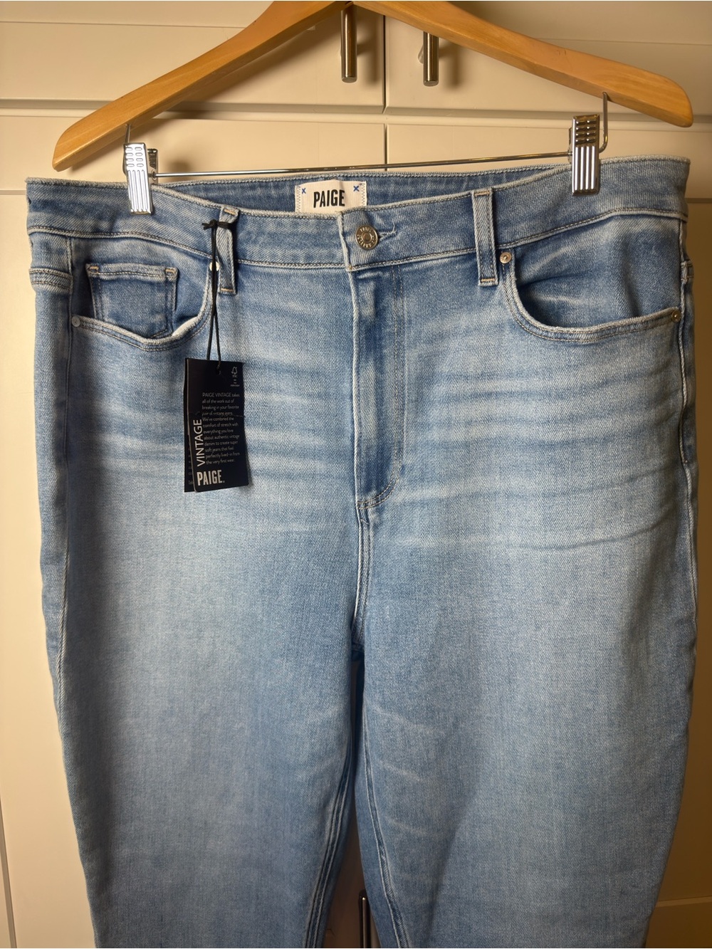 PAIGE Claudine High Rise Ankle Flare Jeans Light Blue NWT Size 34 - Picture 5 of 16